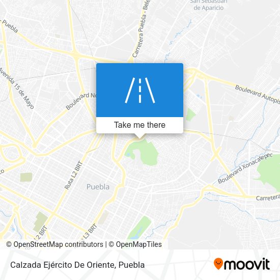 Calzada Ejército De Oriente map