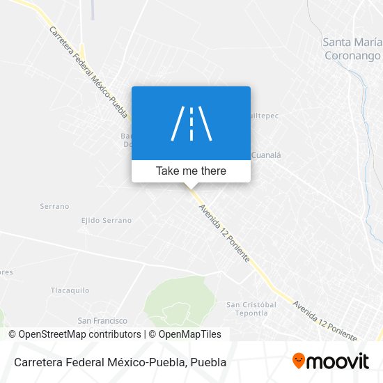 Carretera Federal México-Puebla map