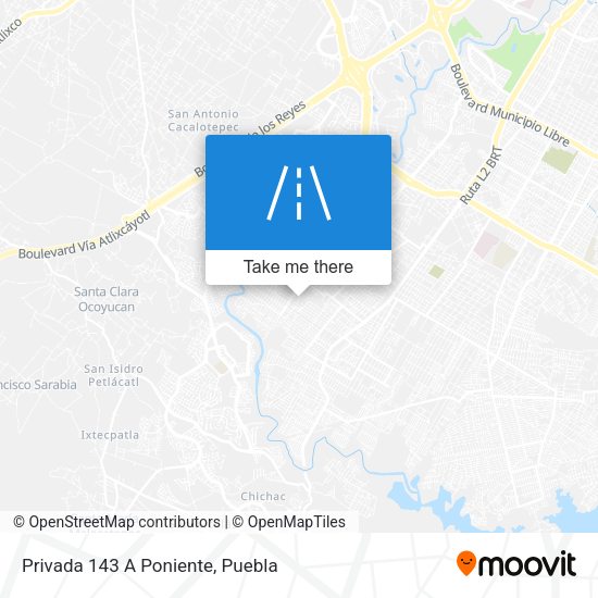 Mapa de Privada 143 A Poniente