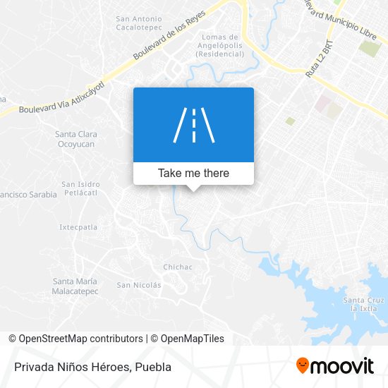 Mapa de Privada Niños Héroes