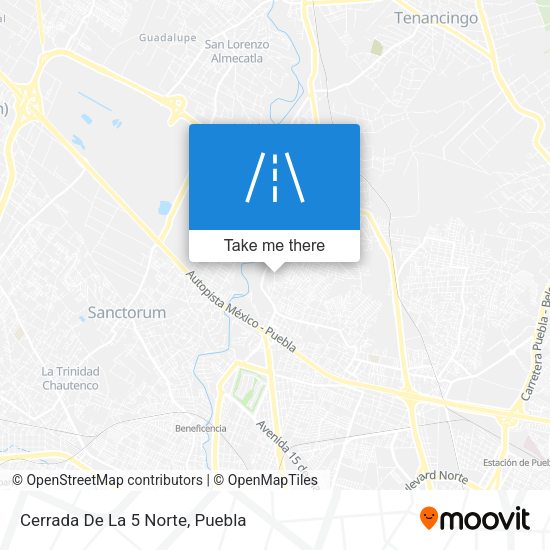 Mapa de Cerrada De La 5 Norte