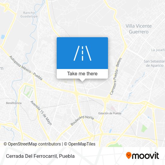 Mapa de Cerrada Del Ferrocarril