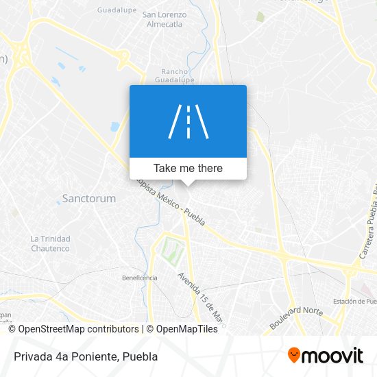 Mapa de Privada 4a Poniente