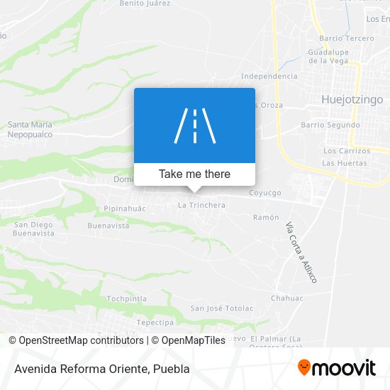 Avenida Reforma Oriente map