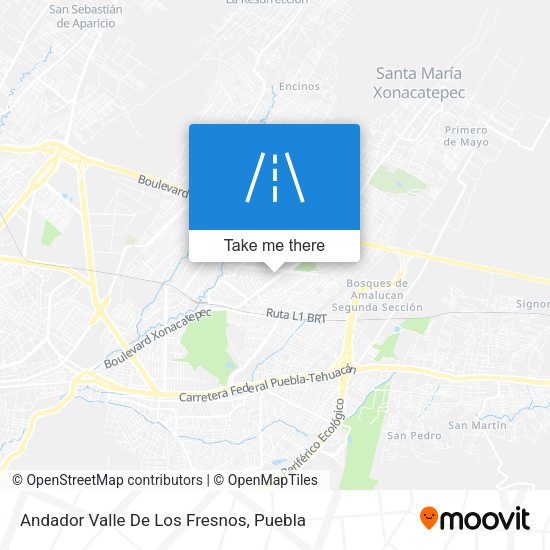 Mapa de Andador Valle De Los Fresnos