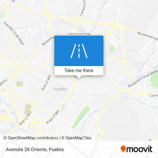 Mapa de Avenida 26 Oriente