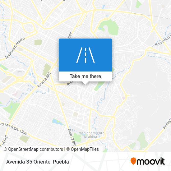 Mapa de Avenida 35 Oriente