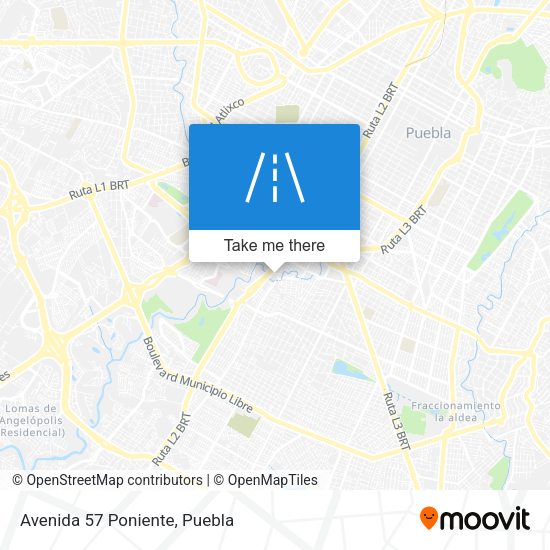 Mapa de Avenida 57 Poniente