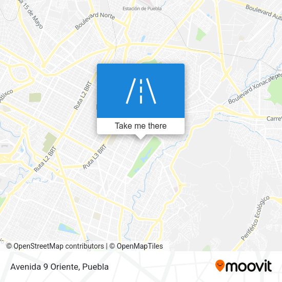 Mapa de Avenida 9 Oriente