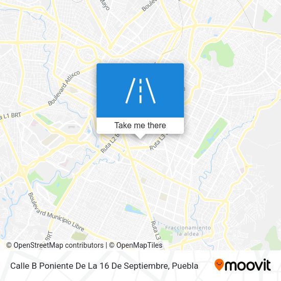 Calle B Poniente De La 16 De Septiembre map
