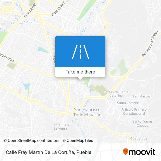 Mapa de Calle Fray Martín De La Coruña