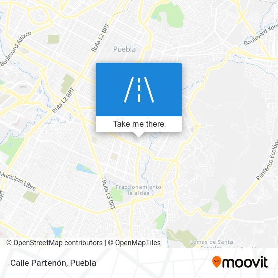 Mapa de Calle Partenón