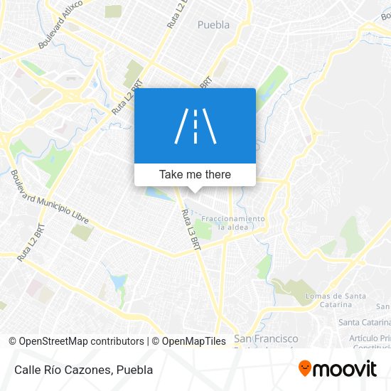 Mapa de Calle Río Cazones