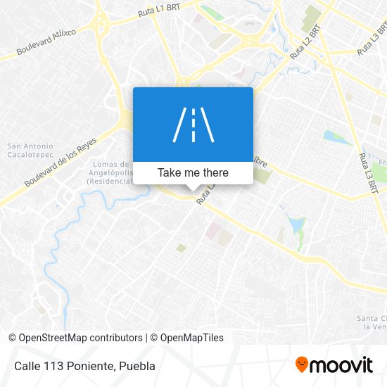 Mapa de Calle 113 Poniente