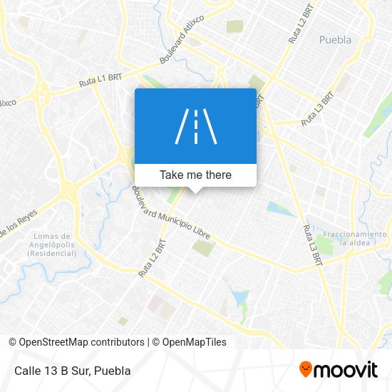 Mapa de Calle 13 B Sur