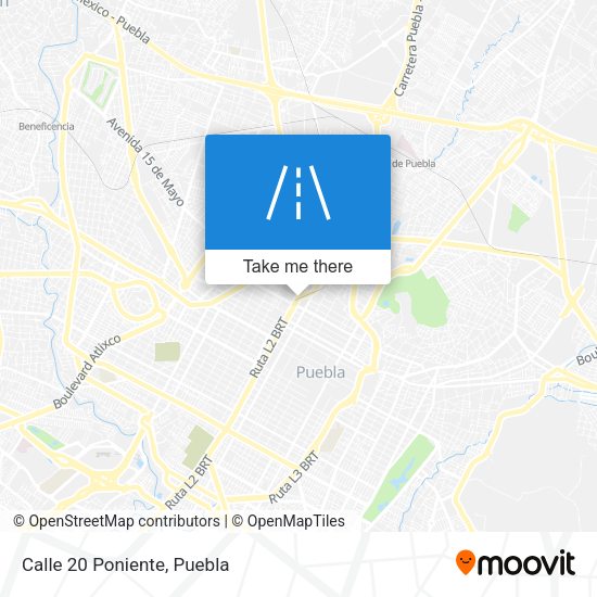 Mapa de Calle 20 Poniente