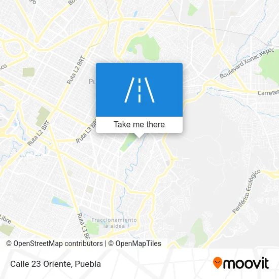 Calle 23 Oriente map