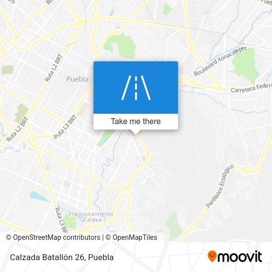 Calzada Batallón 26 map