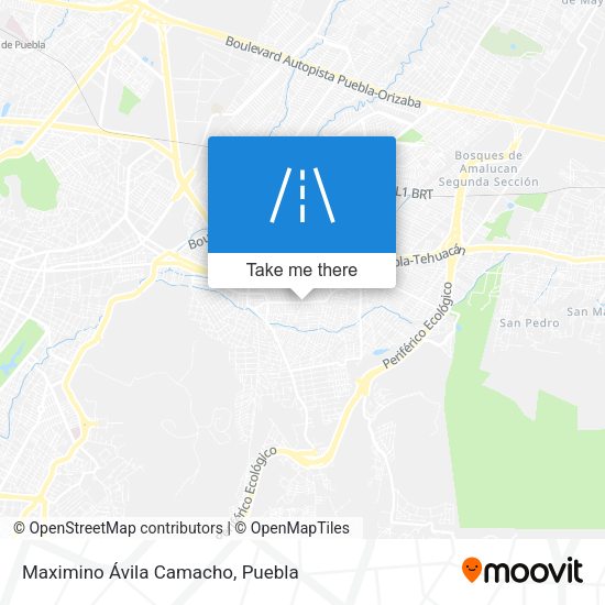 Mapa de Maximino Ávila Camacho