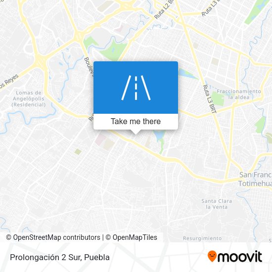 Prolongación 2 Sur map