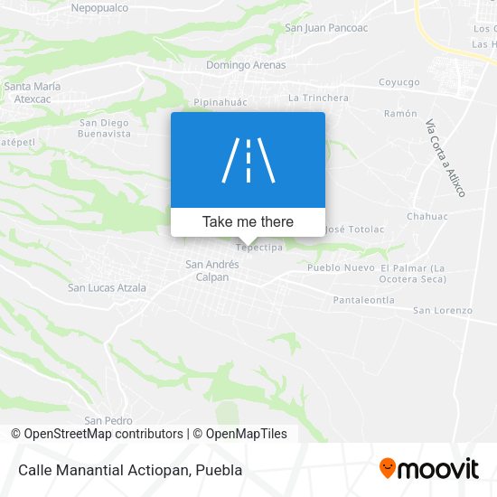 Calle Manantial Actiopan map