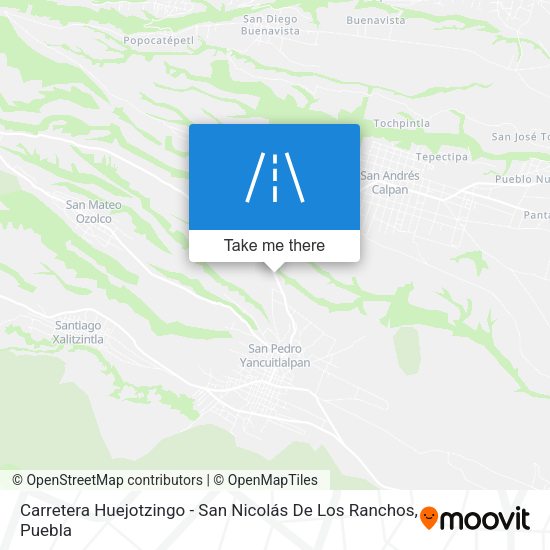 Carretera Huejotzingo - San Nicolás De Los Ranchos map