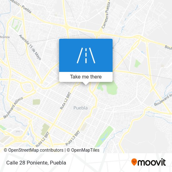 Mapa de Calle 28 Poniente
