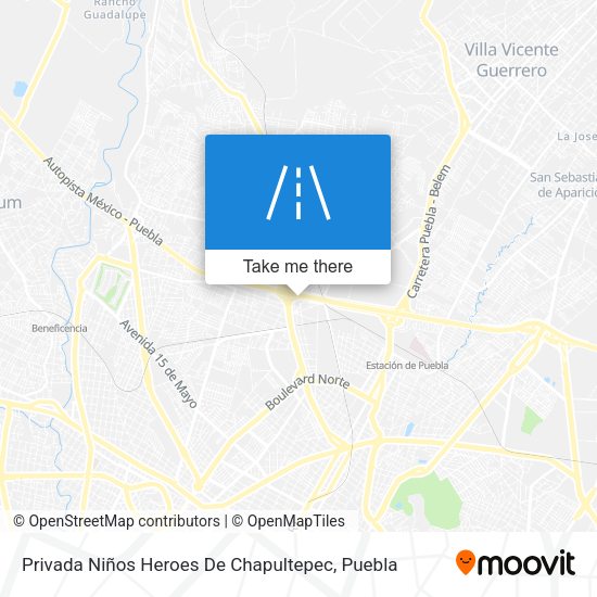 Mapa de Privada Niños Heroes De Chapultepec