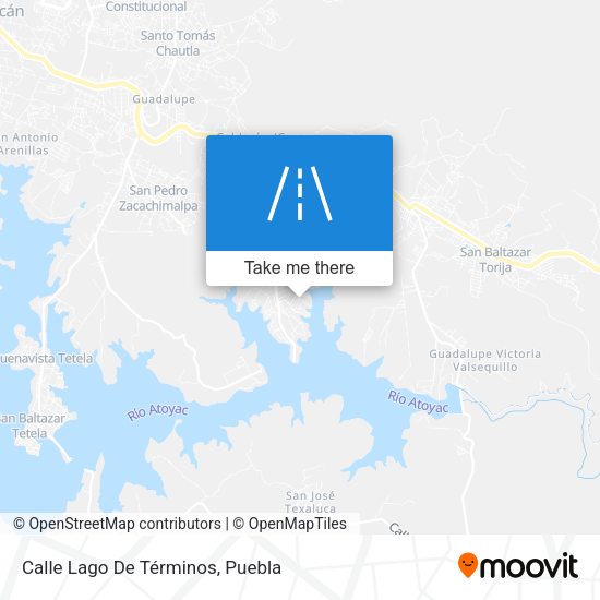 Calle Lago De Términos map