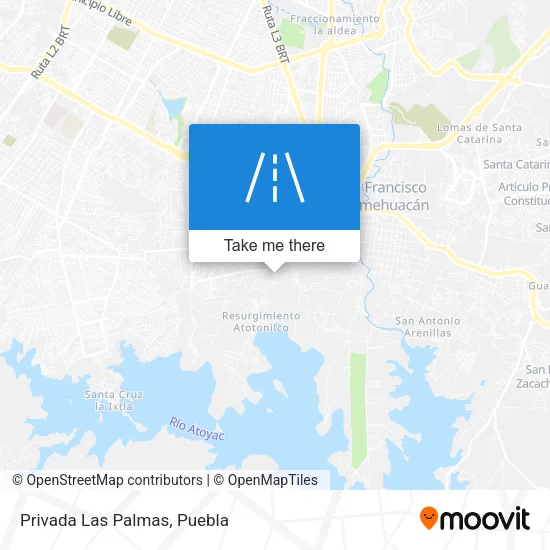 Privada Las Palmas map