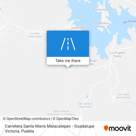 Carretera Santa María Malacatepec - Guadalupe Victoria map