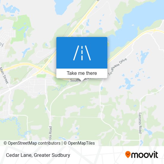 Cedar Lane map