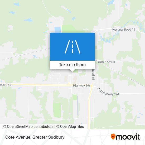 Cote Avenue map