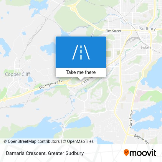 Damaris Crescent map