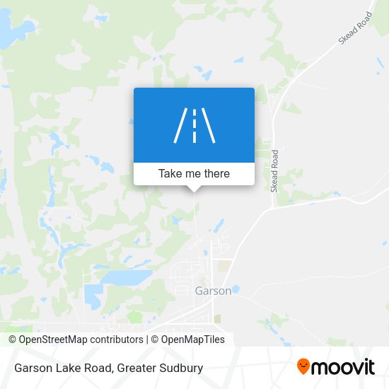 Garson Lake Road map