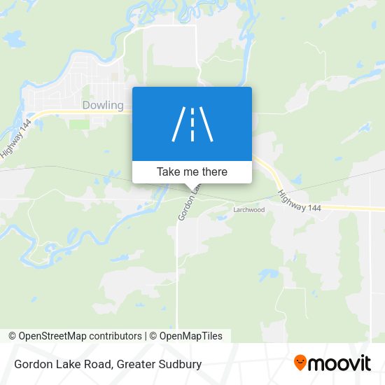 Gordon Lake Road map