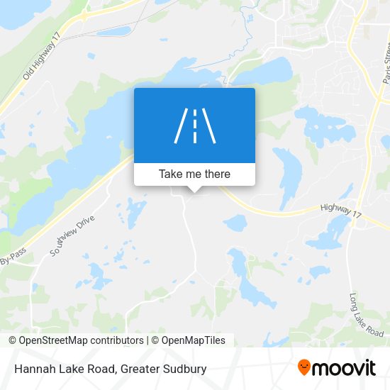 Hannah Lake Road map
