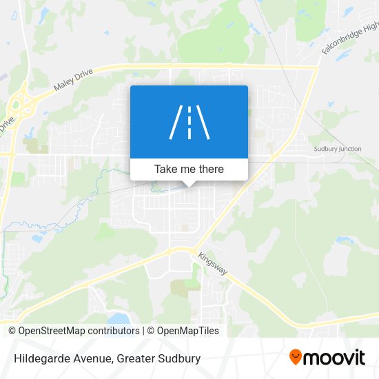 Hildegarde Avenue map