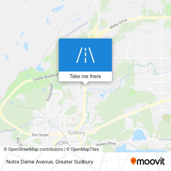 Notre Dame Avenue map