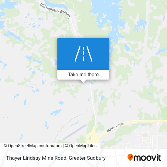 Thayer Lindsay Mine Road map