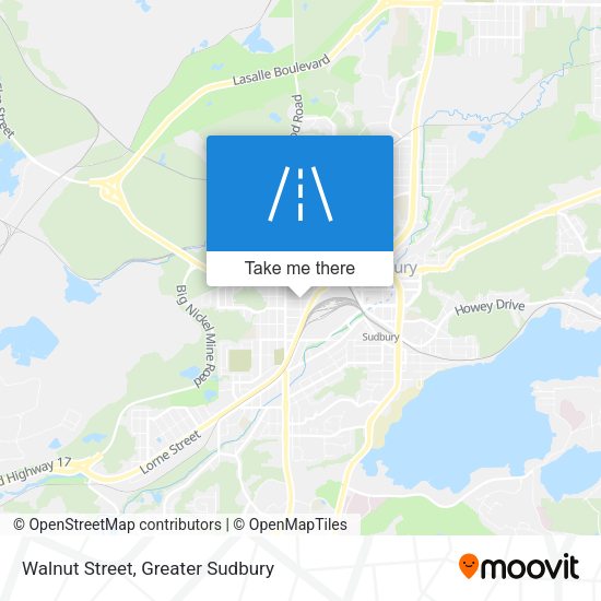 Walnut Street map