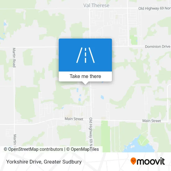 Yorkshire Drive map