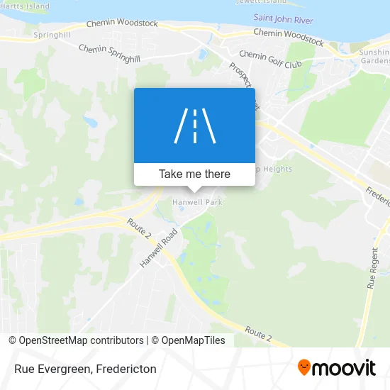 Rue Evergreen map
