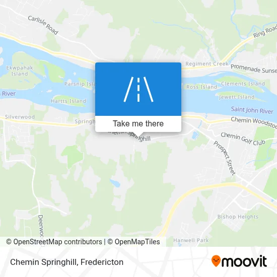 Chemin Springhill map