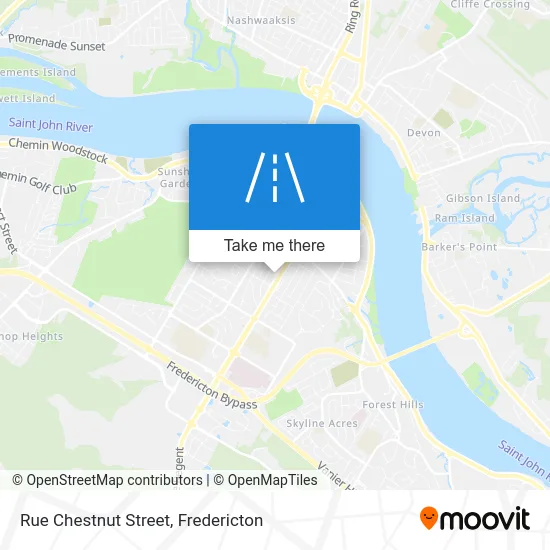 Rue Chestnut Street map