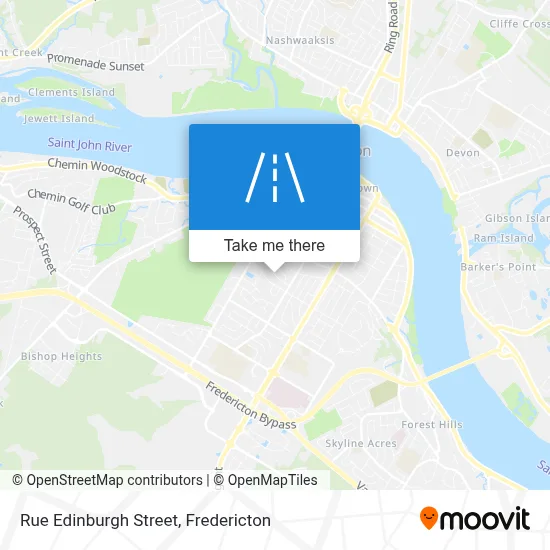 Rue Edinburgh Street map