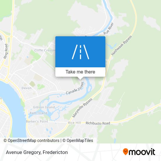 Avenue Gregory map