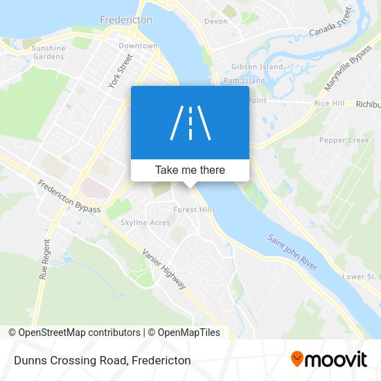 Dunns Crossing Road map