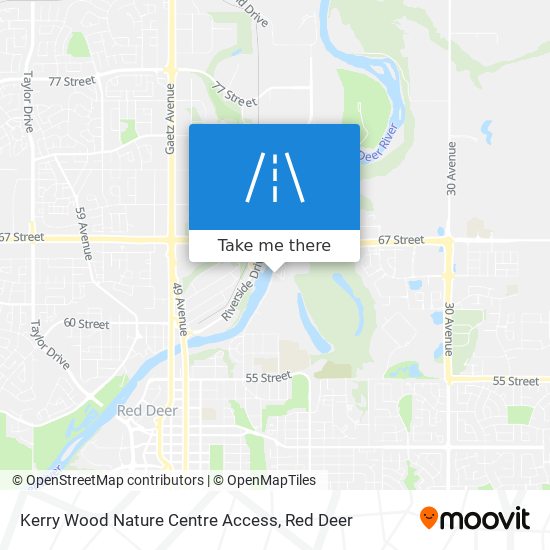 Kerry Wood Nature Centre Access map
