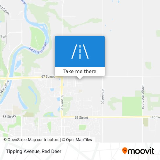 Tipping Avenue map